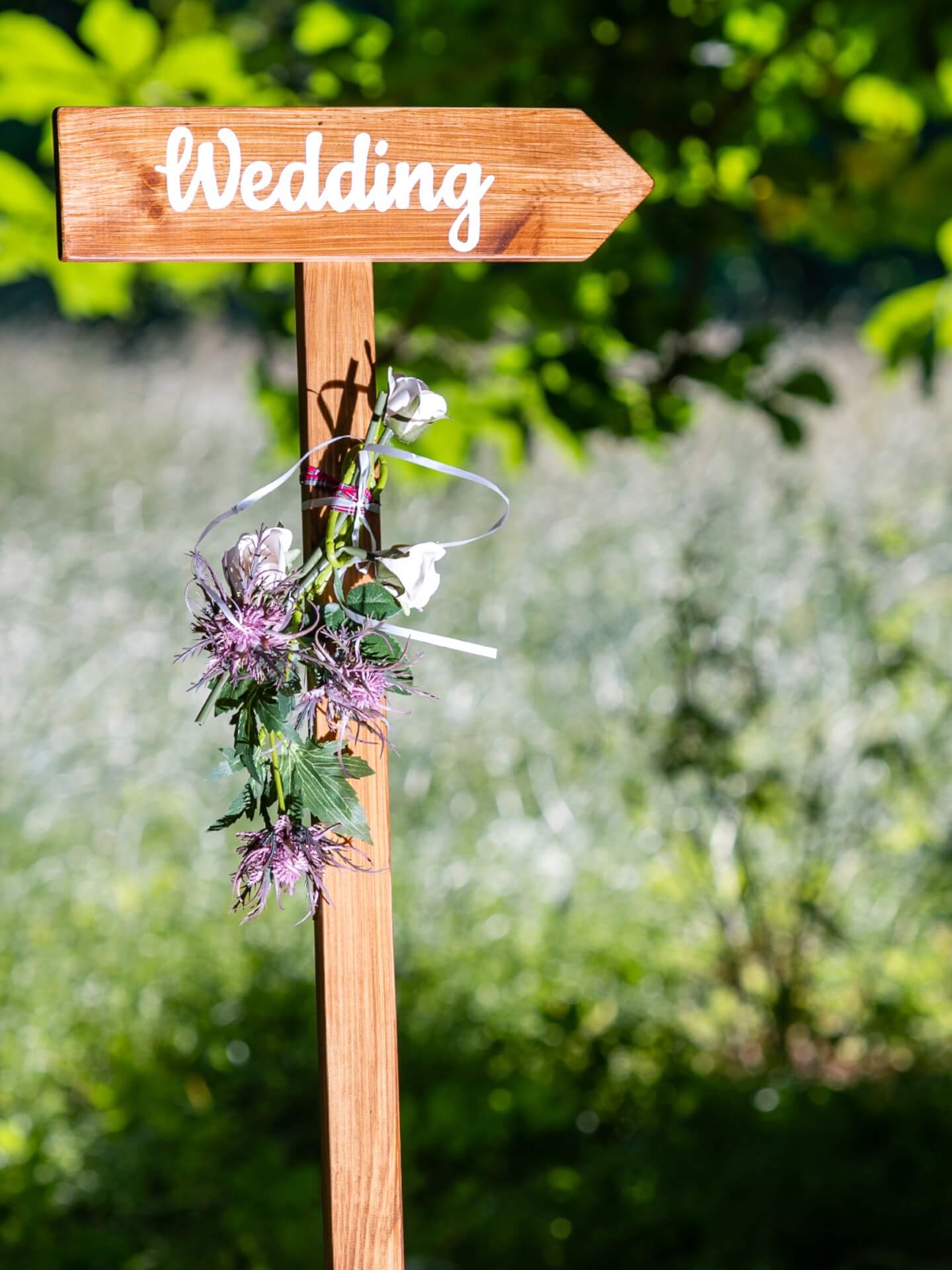 directional signs for weddings, handmade wooden arrow