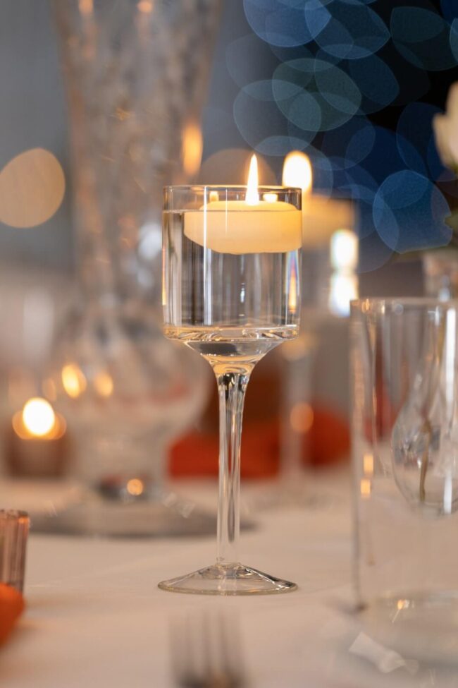 floating candlestick long stem glass floating candle holder