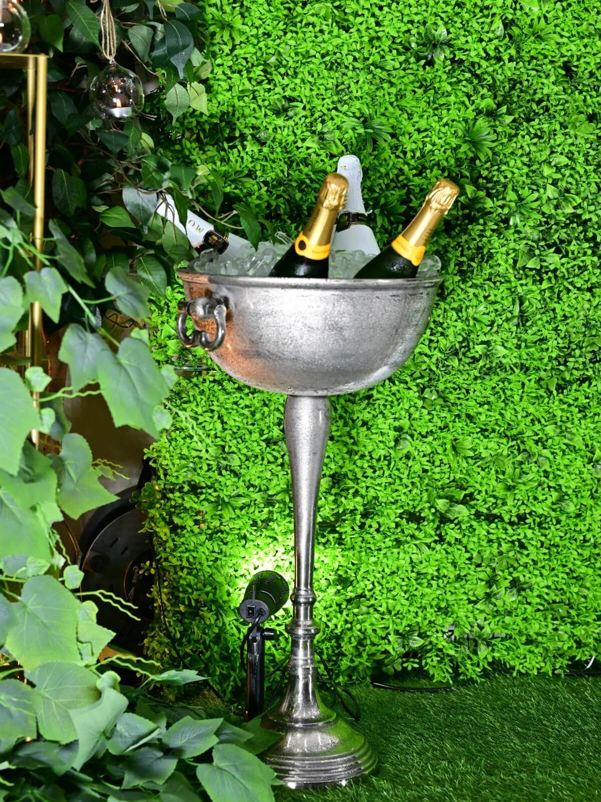 Vintage Silver Pedestal Champagne Ice Bucket For 10 Bottles - Image 3