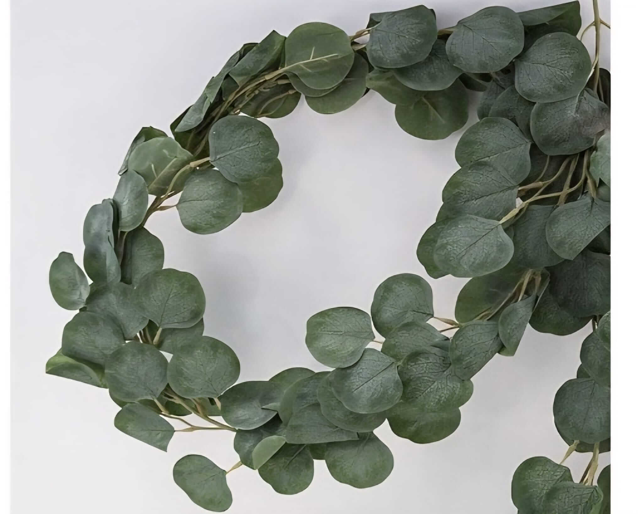 Artificial eucalyptus garland product for table and ceiling styling